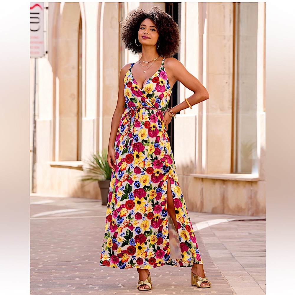 NWT Boston Proper Sunflower Burnout Maxi Dress